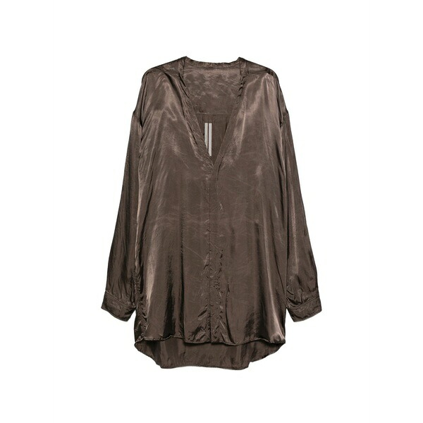 リックオウエンス メンズ ティーシャツ トップス Concordian v-neck shirt Brown