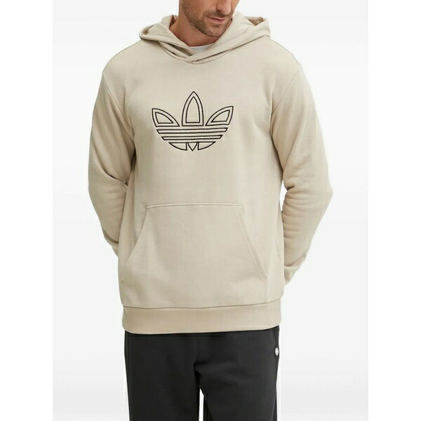 アディダス メンズ パーカー・スウェットシャツ アウター Outline hoodie Neutrals