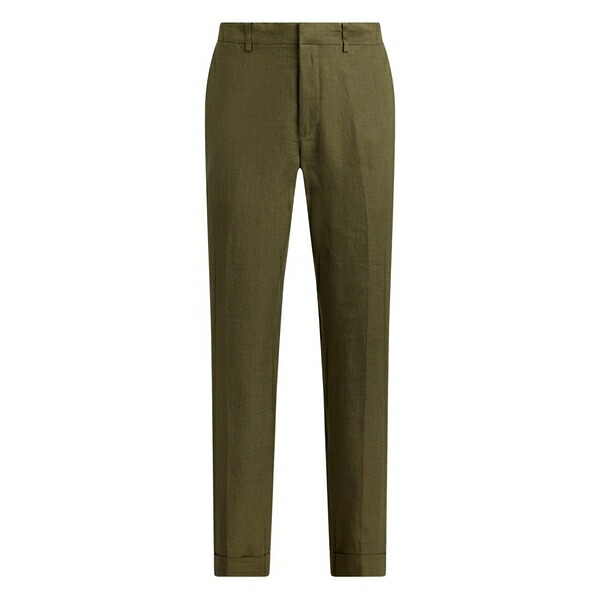 ラルフローレン メンズ カジュアルパンツ ボトムス Textured linen trousers Green｜asty