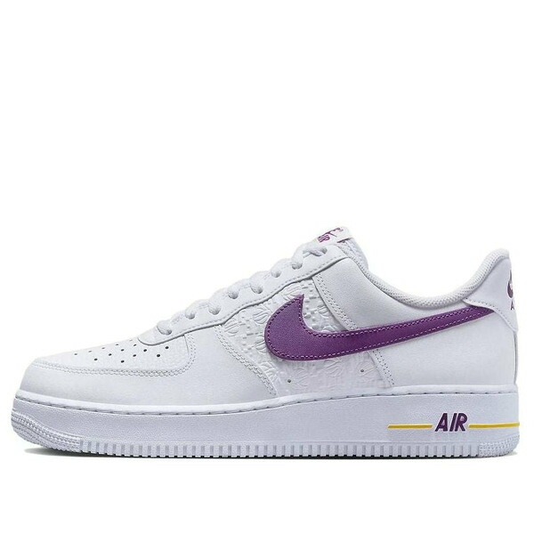 Nike ナイキ メンズ スニーカー 空軍 【Nike Air Force 1 \u002707 \u0027Embossed Hoops - Lakers\u0027 FJ4209-100】  大きさ US_11.5(29.5糎)