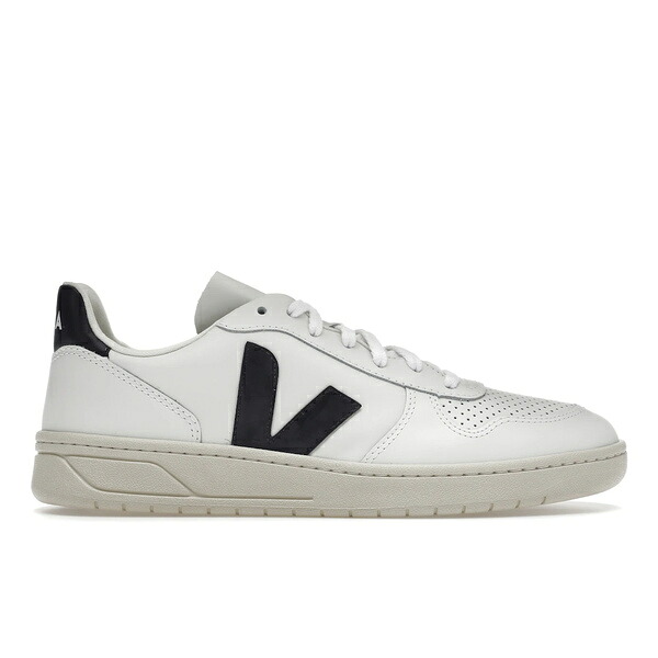 Veja ヴェジャ メンズ スニーカー 【Veja V-10 Leather White Black】 サイズ EU_43(28.0cm) White/Black｜asty
