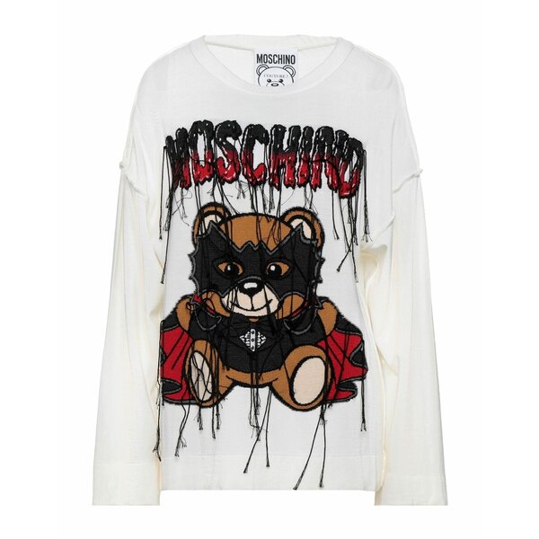 【送料無料】 モスキーノ レディース ニット&セーター アウター Sweaters White｜asty