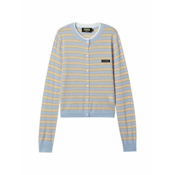 ミニ皮膚軟化剤 レディース ジレー アウター Striped cardigan Blue