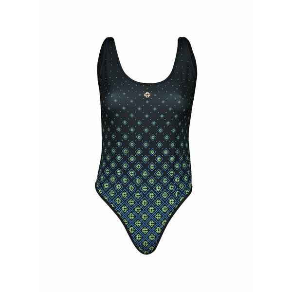 カサブランカ レディース 衣裳 トップス Monogram-printed swimsuit Black