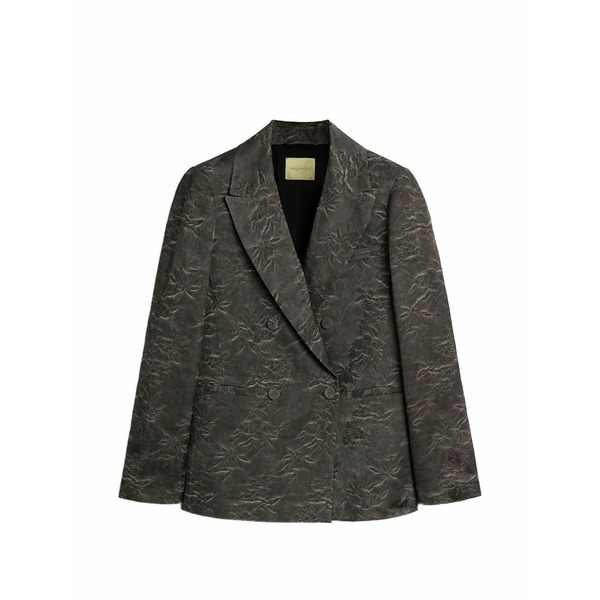 モモン レディース 上衣＆上衣 アウター Jacquard double-breasted jacket Grey