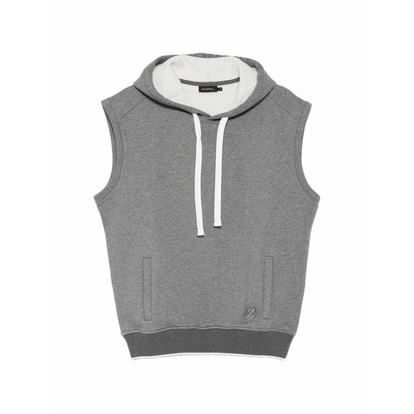 ゼニア メンズ パーカー・スウェットシャツ アウター Sleeveless hoodie Grey