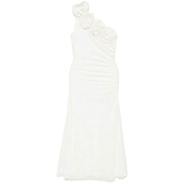 ニッサ レディース 衣裳 トップス Floral-appliqu￡ MIDI dress White