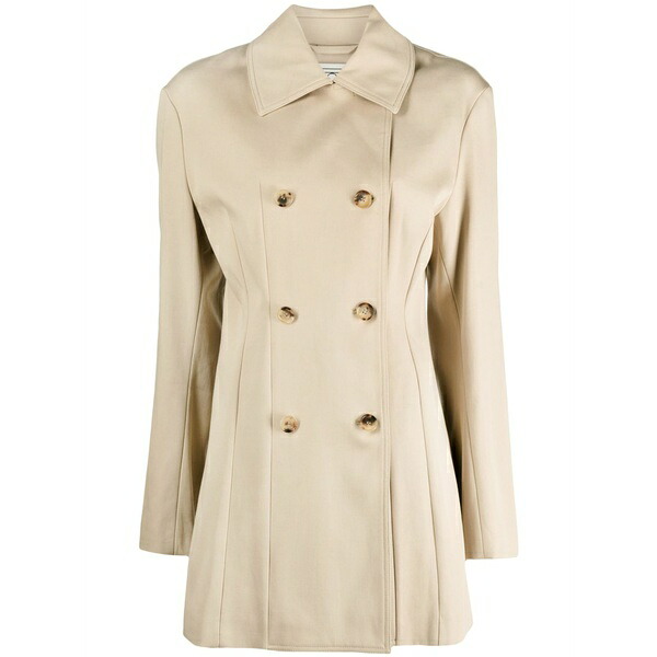 トーテム レディース 上衣＆上衣 アウター Double-breasted cotton jacket Neutrals