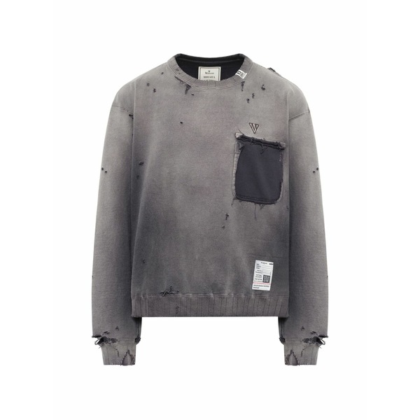 ミハラヤスヒロ メンズ 編み物\u0026スウェーター アウター Sun-faded distressed sweater Grey