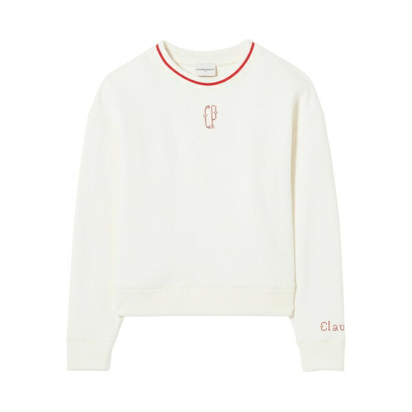 クローディピエルロ レディース 編み物\u0026ティーシャツ アウター Embroidered-logo crewneck sweater Neutrals