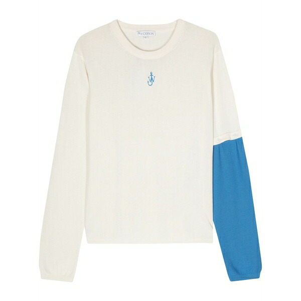J.W.アンダーソン メンズ 編み物\u0026プルオーバー アウター Jw embroidered jumper White