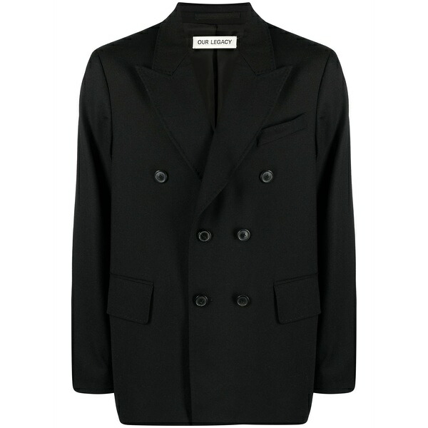 アワーレガシー メンズ 上衣＆上衣 アウター Double-breasted blazer Black