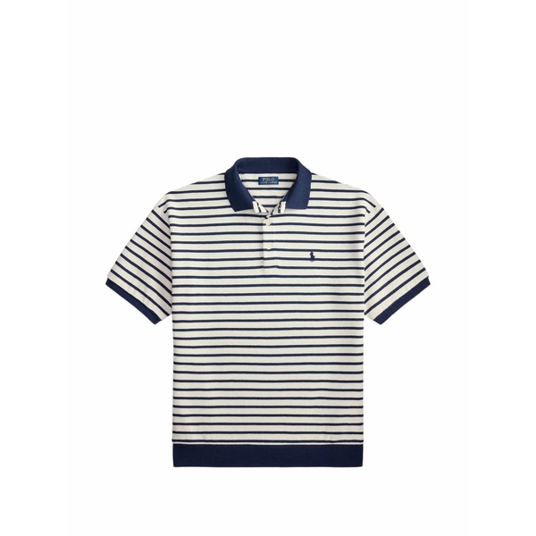 ラルフローレン メンズ スポーツシャツ トップス Striped short-sleeved polo shirt Neutrals