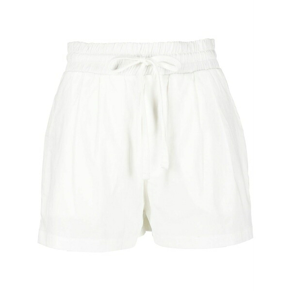 トム・Cr レディース 心地好いズボン下 ボトムス Drawstring waistband shorts White