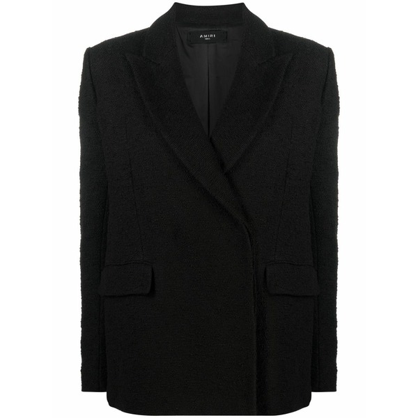 アミリ レディース 上衣＆上衣 アウター Single-breasted button-fastening jacket Black