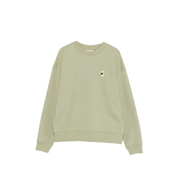 棲み家 狐狸 レディース 編み物\u0026スウェーター アウター Fox embroidery sweatshirt Green