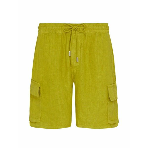 ヴィルブレクイン メンズ 心地好いズボン下 ボトムス Baie linen deck shorts Green