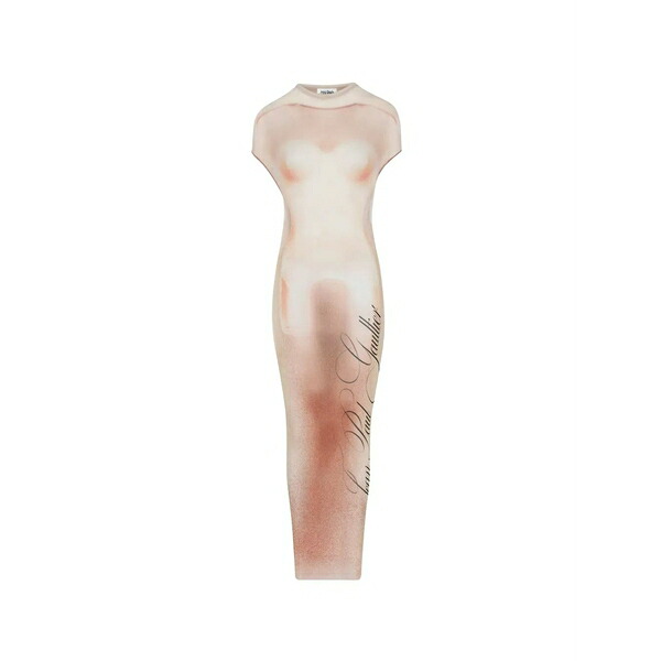 ジャン極点 ゴルチエ レディース 衣裳 トップス Silhouette-print maxi dress Pink