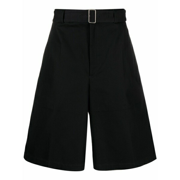 ジル・サンダー メンズ 心地よいズボン下 ボトムス Wide-leg belted-waist shorts Blue
