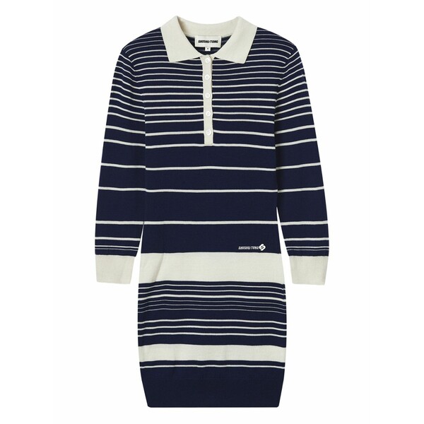 シュシュ/火箸 レディース 衣装 トップス Striped polo dress Black