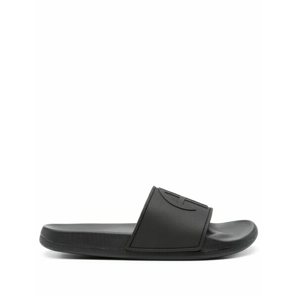 アニービン レディース サンダル シューズ Logo-embossed slides Black