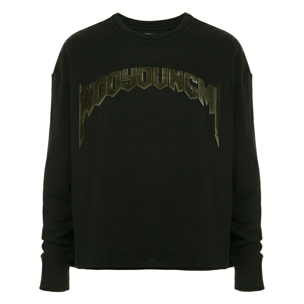 ウーヨンミ メンズ パーカー・スウェットシャツ アウター Logo sweatshirt Black