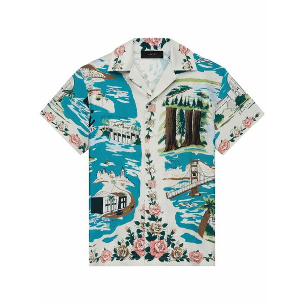 アミリ メンズ プルオーバー トップス California graphic-print shirt Blue