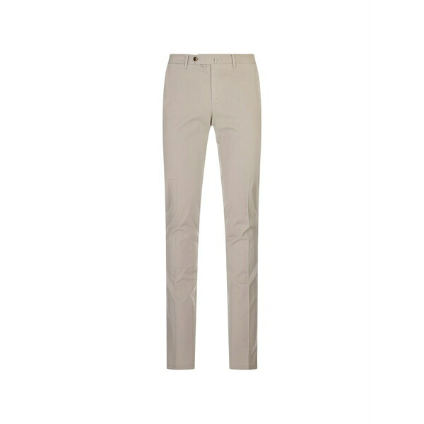 PTトリノ メンズ 心地好いズボン下 ボトムス Logo-plaque slim-fit trousers Neutrals