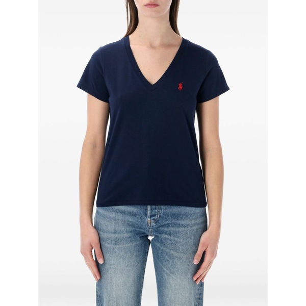 ラルフローレン レディース ティーシャツ トップス V-neck t-shirt Blue