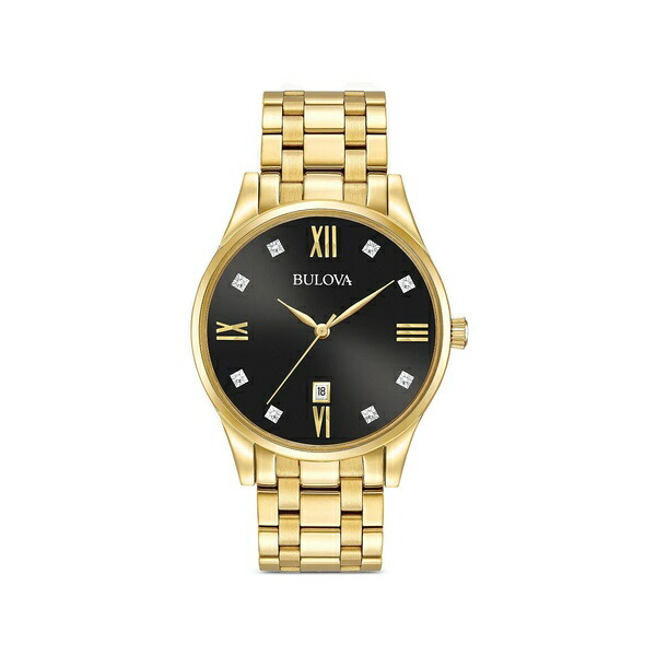 ブロバ メンズ ウオッチ 添え物 Round-case 40粍 watch Black