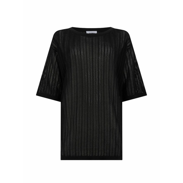 アルファス テューディオ レディース プルオーバー トップス Crew-neck t-shirt Black
