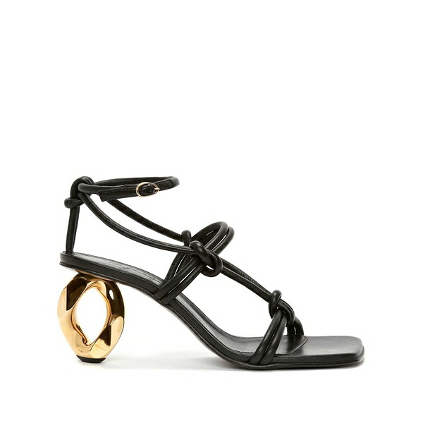 J.W.アンダーソン レディース サンダル シューズ Chain-heel strappy sandals Black