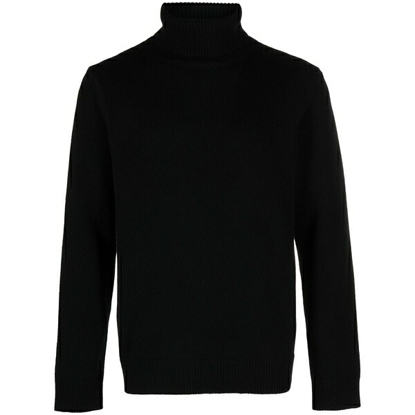 砂子ロ メンズ 編み物\u0026ティーシャツ アウター Roll-neck wool-blend jumper Black