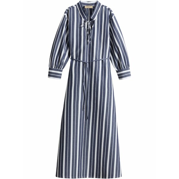 羊毛 一財産 レディース 衣裳 トップス Striped MIDI dress  Blue