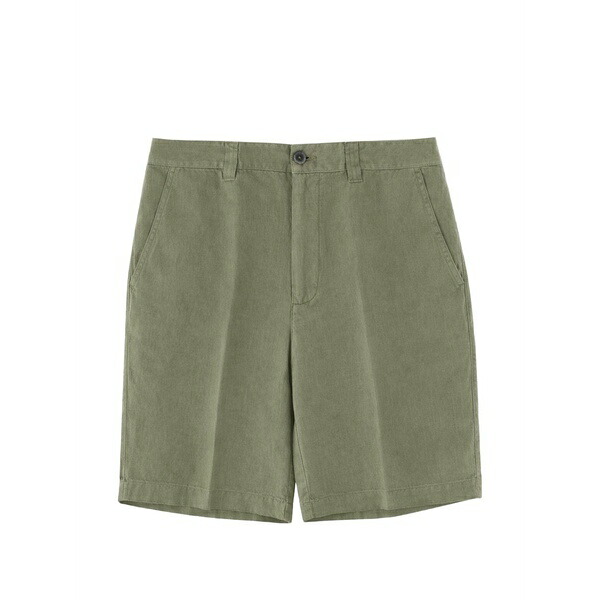 １２０％リノ メンズ 心地好いズボン下 ボトムス Linen shorts Green