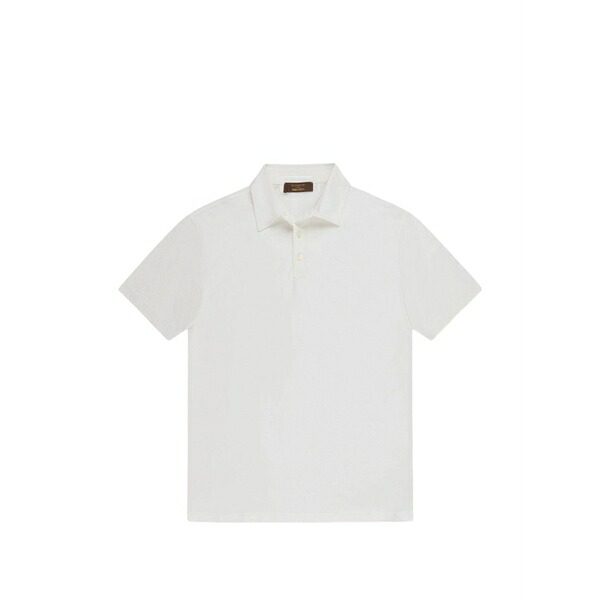 投げること御召しもの メンズ スポーツシャツ トップス Icecotton slim-fit polo shirt White