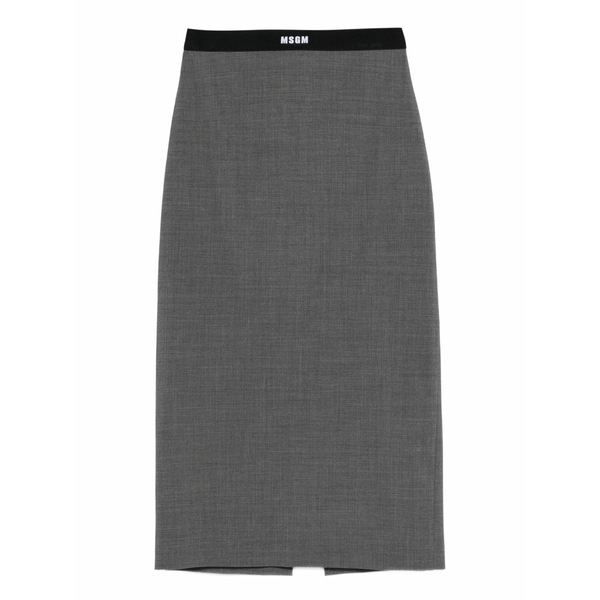エムエスジイエム レディース スコート ボトムス Waistband-detail pencil skirt Grey