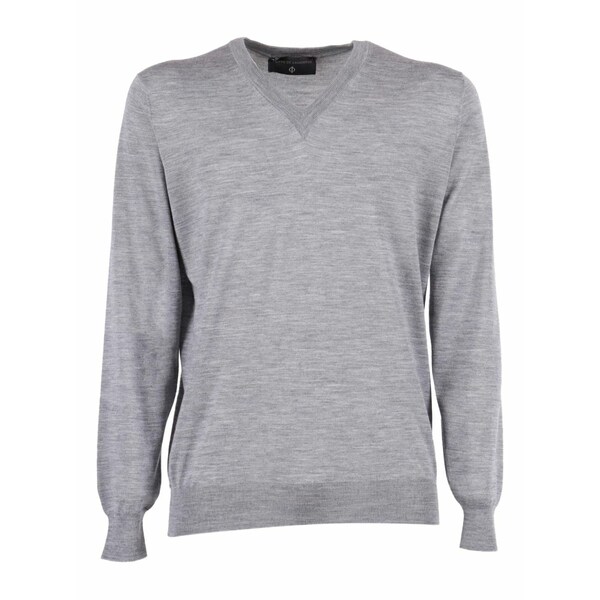フィリッポ デ ラウレンティス メンズ 編み物\u0026ティーシャツ アウター V-neck sweater Grey