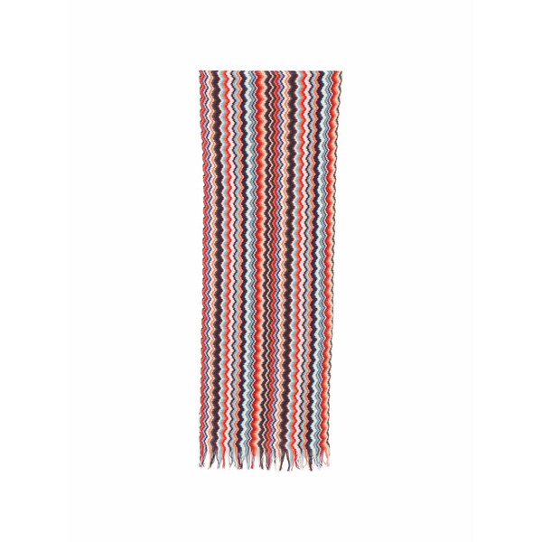 ミッソーニ メンズ えり巻き・袈裟・えり巻き 付属物 Zigzag-knit fringed scarf Orange