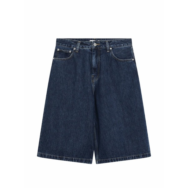 鉄道車両ハート型 レディース 心地よいズボン下 ボトムス Stone wash belmont shorts Blue