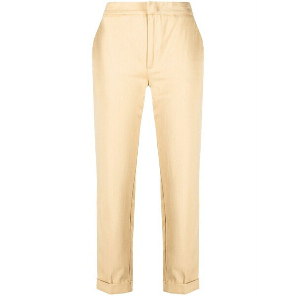 ツインセット レディース カジュアルパンツ ボトムス Cropped straight-leg trousers Neutrals｜asty