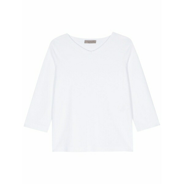 ディー・エクステリア レディース 編み物\u0026プルオーバー アウター V-neck fine-ribbed jumper White
