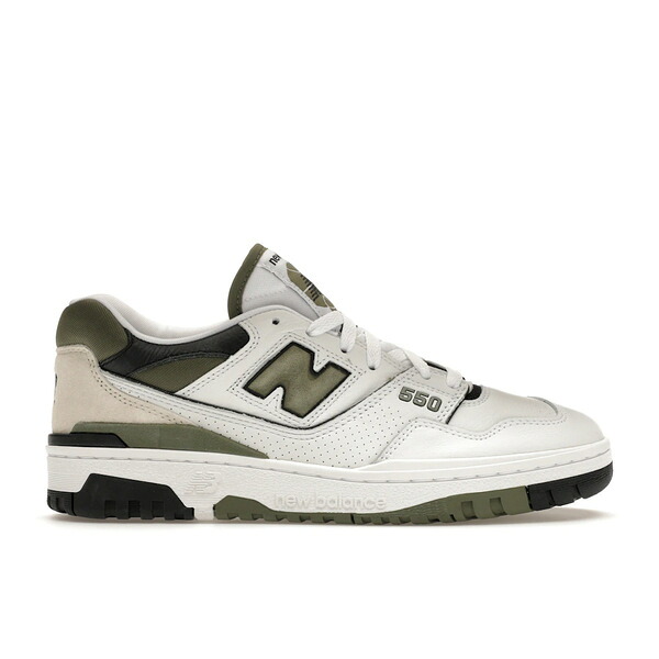 New Balance ニューバランス メンズ スニーカー 【New Balance 550 White Dark Olivine】 サイズ US_9.5(27.5cm) White/Dark Olivine/Black|asty