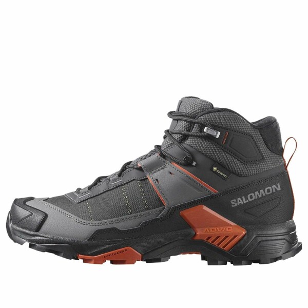 SALOMON サロモン メンズ スニーカー 【SALOMON X Ultra 5 Mid GORE-TEX 'Asphalt Burnt Ochre' 477539】 サイズ US_10.5(28.5cm)|asty