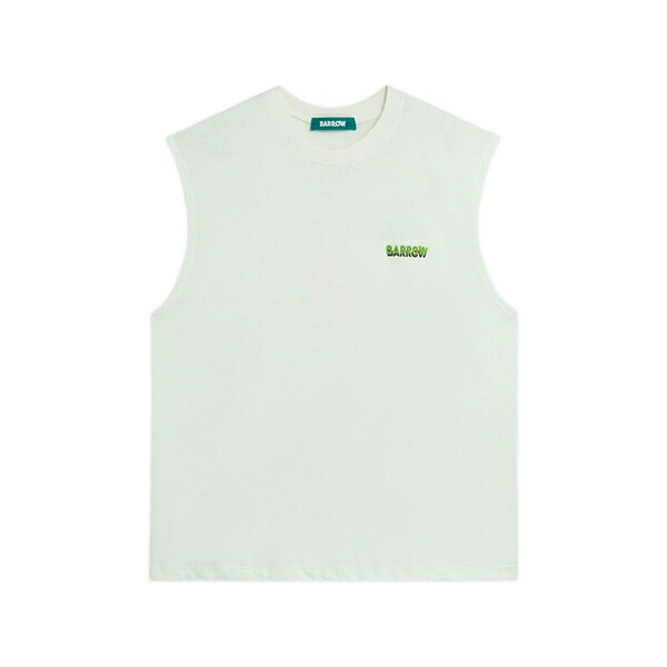 バロウ メンズ Tシャツ トップス Sleeveless graphic tank top White