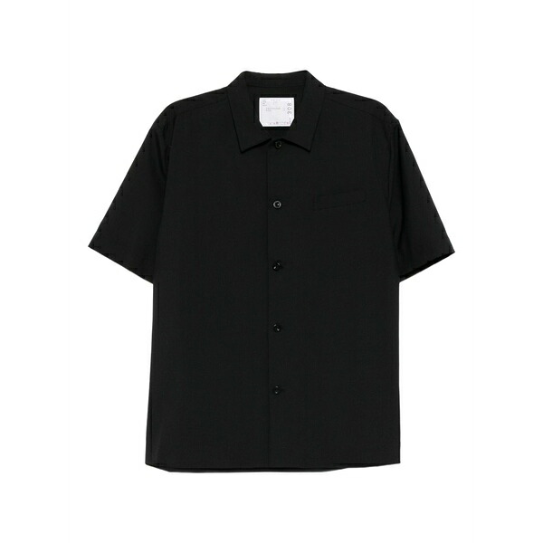 サカイ メンズ シャツ トップス Short-sleeves shirt Black｜asty