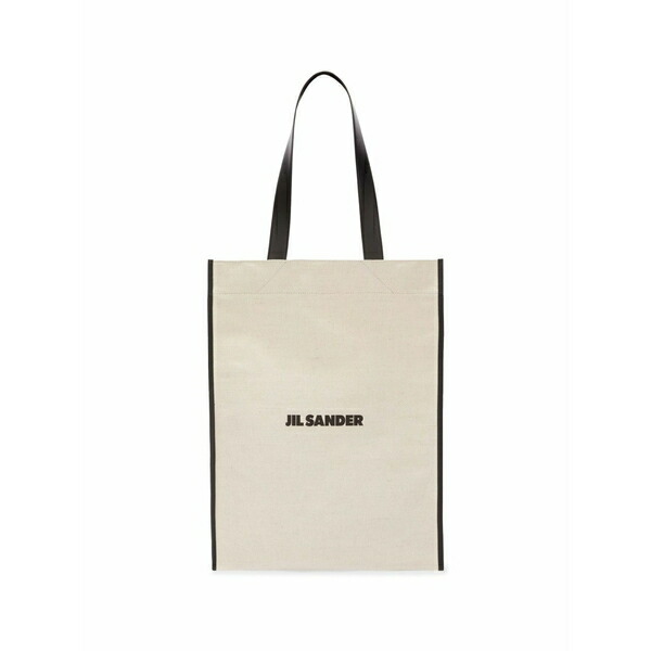 ジル・サンダー メンズ トートバッグ 御徒面子 Flat shopper medium tote bag White