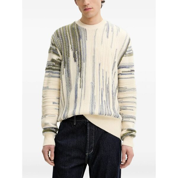 デジグアル メンズ 編み物\u0026プルオーバー アウター Round-neck sweater Neutrals