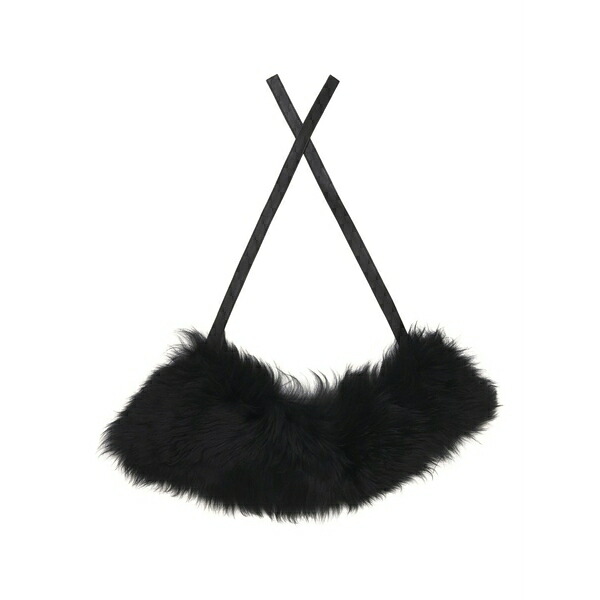 マルニ レディース えり巻き・袈裟・えり巻き 付属物 Shearling leather-tie collar Black