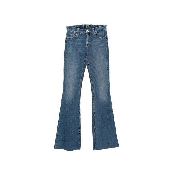 リュージョー レディース ジーンズズボン下 ボトムス Five-pocket flared jeans Blue レディースファッション-ボトムス-パンツ